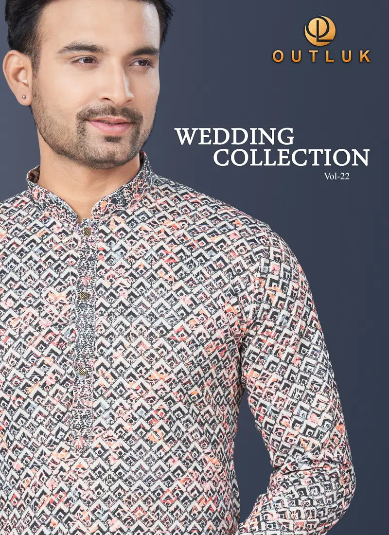 Outluk Wedding Collection Vol 22 Mens Kurta Pajama Suppliers In India Catalog